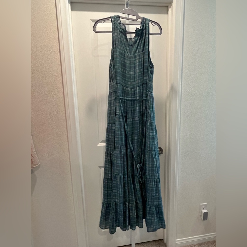 Torrid Blue Plaid Halter Maxi Dress - Picture 3 of 6